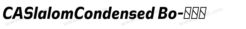 CASlalomCondensed Bo字体转换